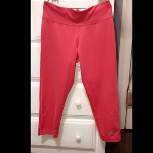 Coral Adidas Cropped Leggings